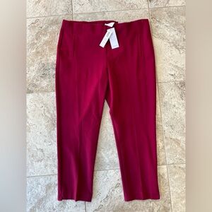 Chico’s NWT So Slimming Juliet Slim Leg Ankle Pant, Mulberry Red, 18